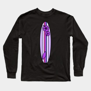 Bisexual Flag Surfboard - Purple Long Sleeve T-Shirt